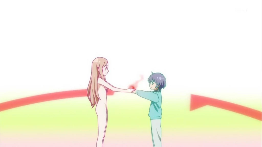年幼的晶马向阳毬伸出手
